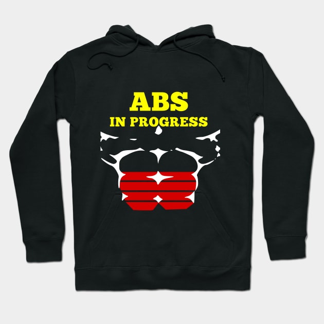 Abs in Progress Hoodie by Geoji 